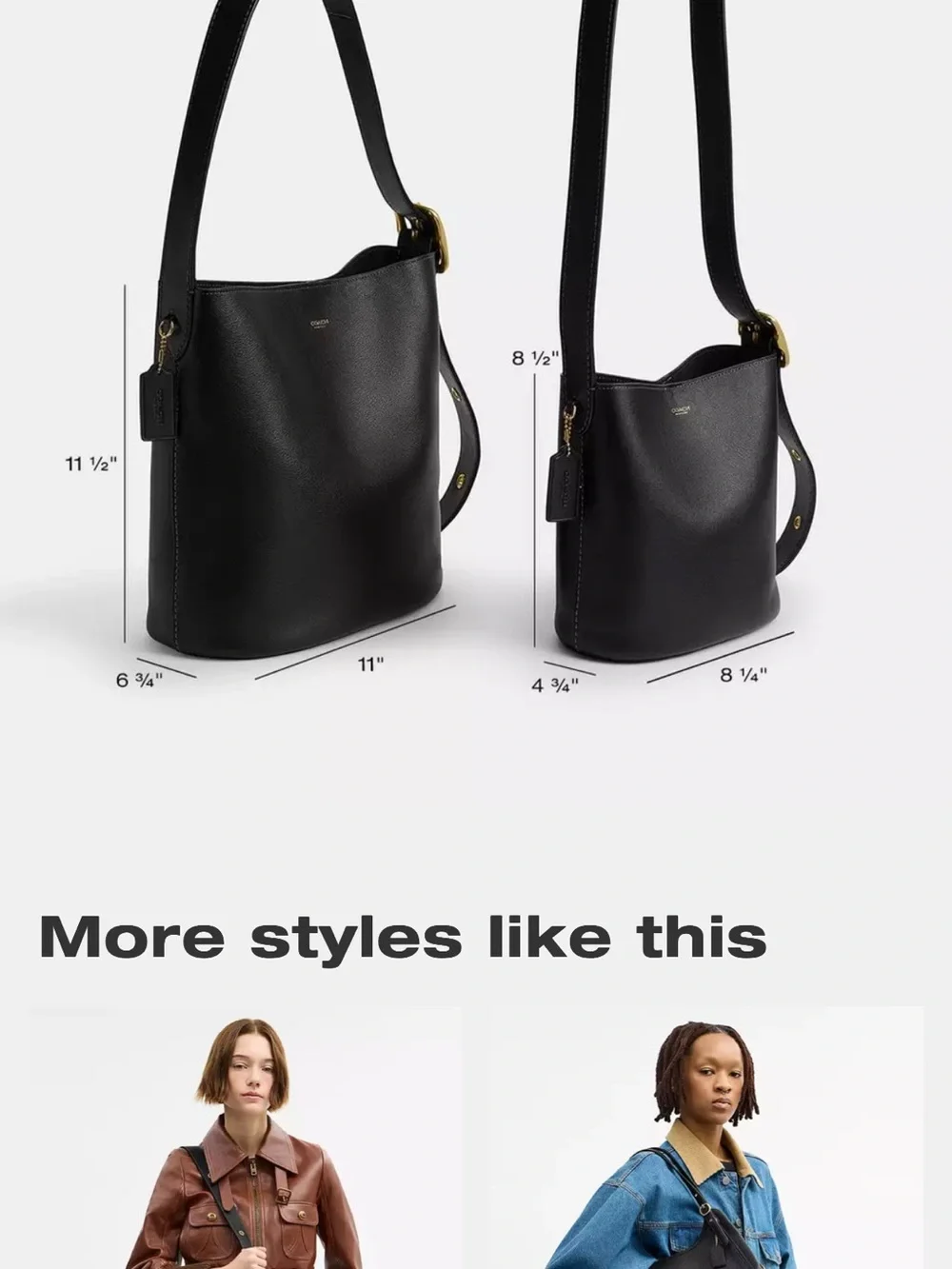 Coach Bleecker Bucket Bag 21 — Black with Gold Hardware